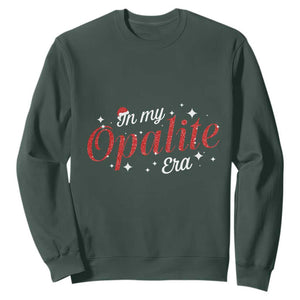 Santa Opalite Christmas Sweatshirt TS14 Dark Forest Green Print Your Wear