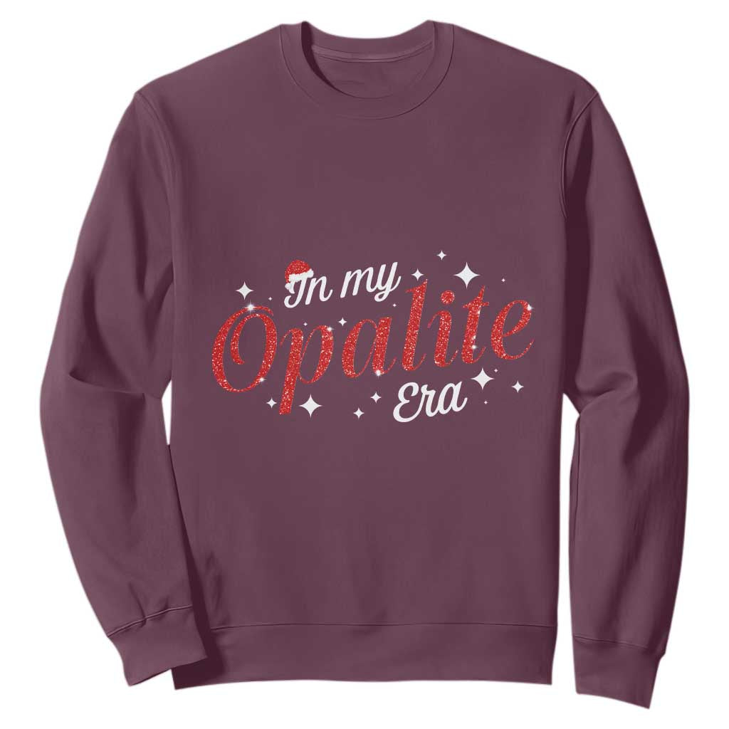 Santa Opalite Christmas Sweatshirt TS14 Maroon Print Your Wear
