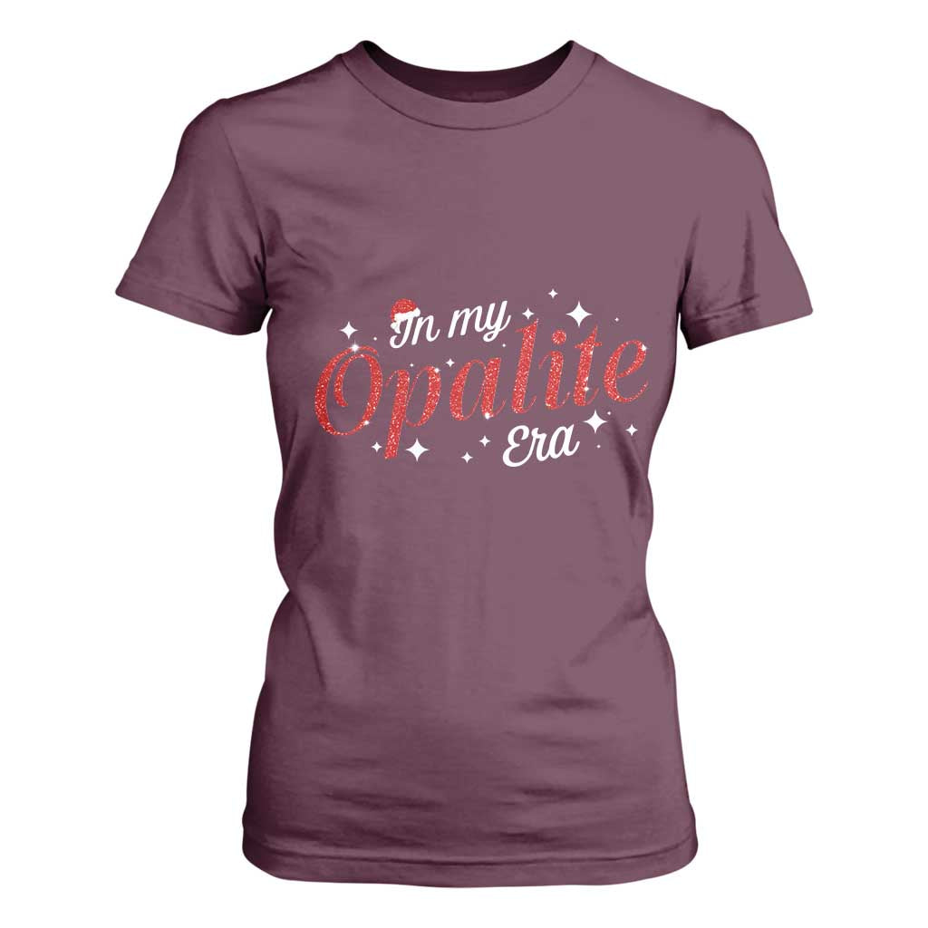 Santa Opalite Christmas T Shirt For Women TS14 Maroon Print Your Wear