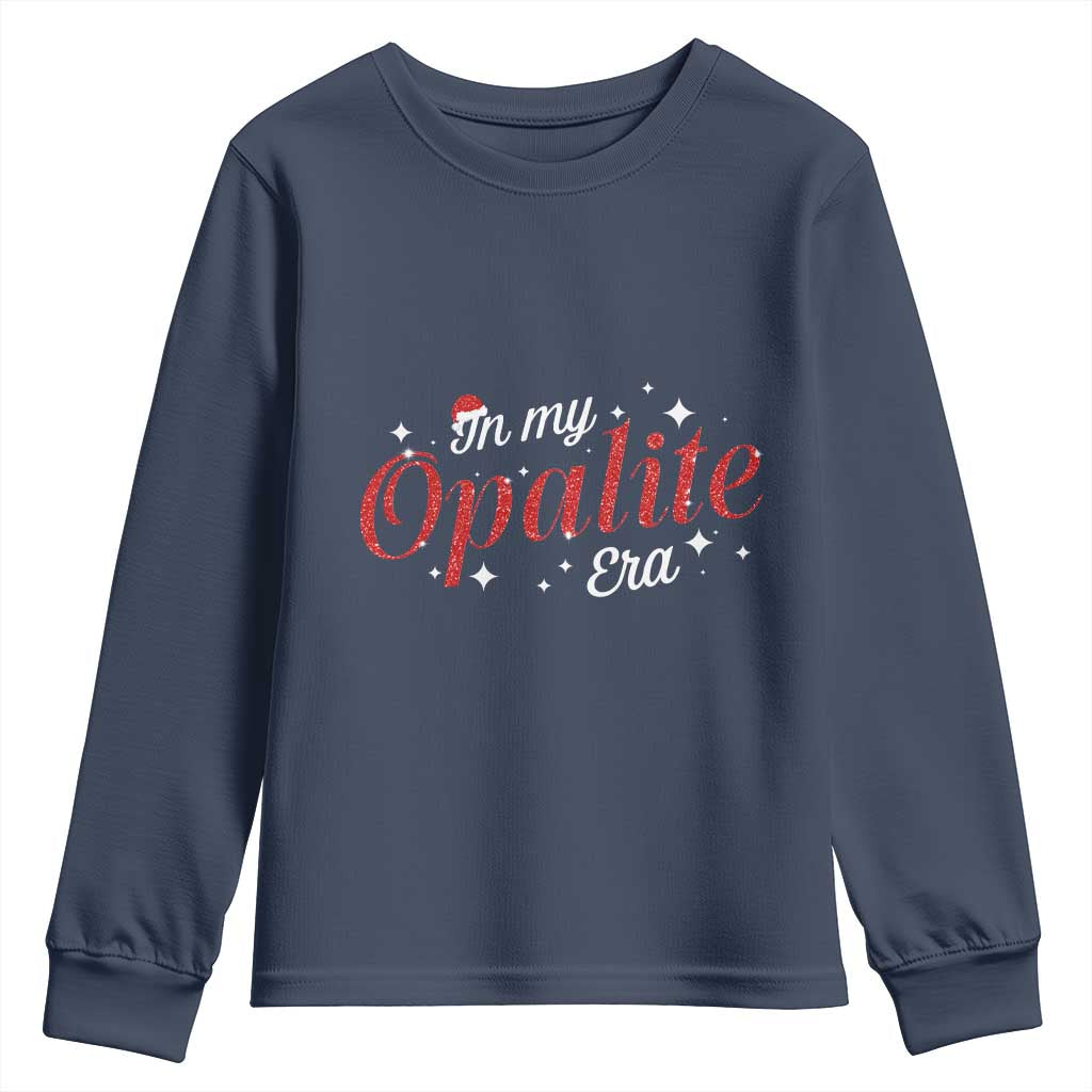Santa Opalite Christmas Youth Sweatshirt TS14 Navy Print Your Wear