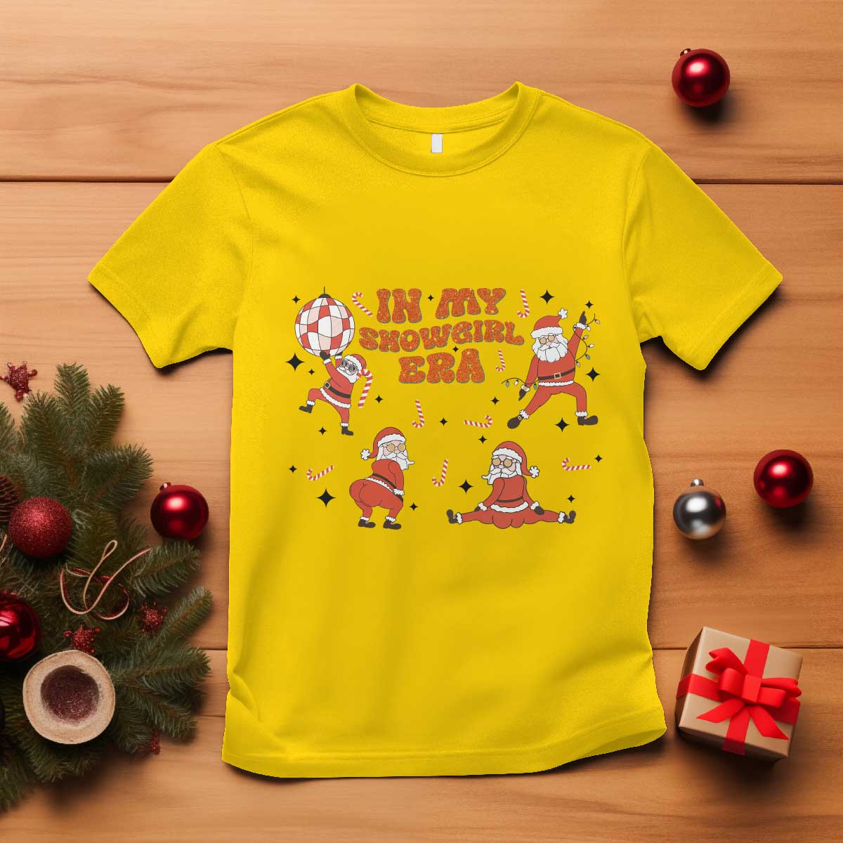 Funny Santa Girl Christmas T Shirt TS14 Daisy Print Your Wear