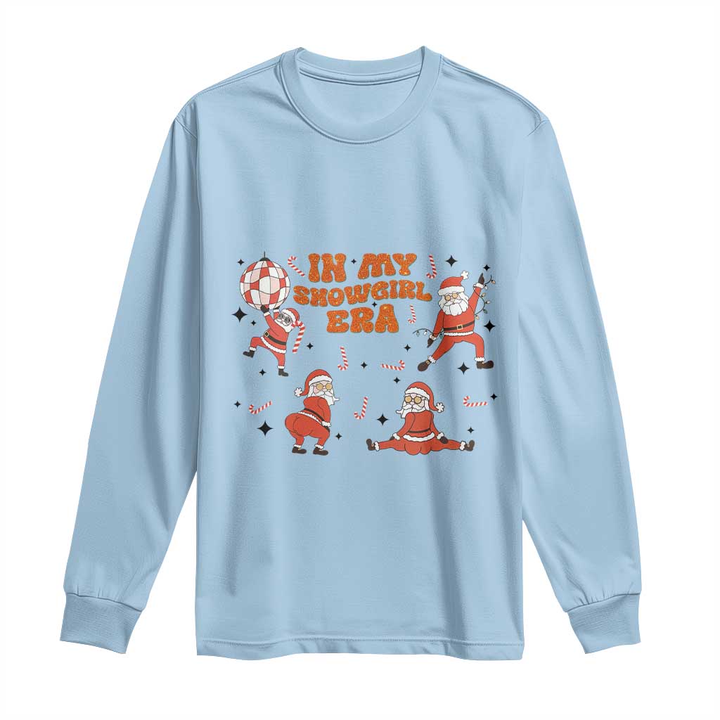 Funny Santa Girl Christmas Long Sleeve Shirt TS14 Light Blue Print Your Wear