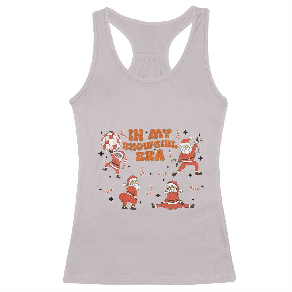 Funny Santa Girl Christmas Racerback Tank Top TS14 Ice Gray Print Your Wear