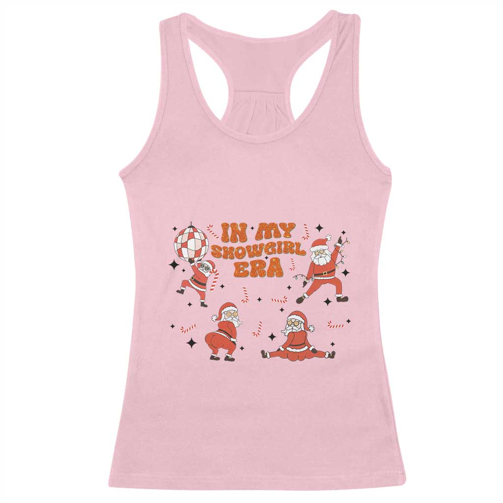 Funny Santa Girl Christmas Racerback Tank Top TS14 Light Pink Print Your Wear