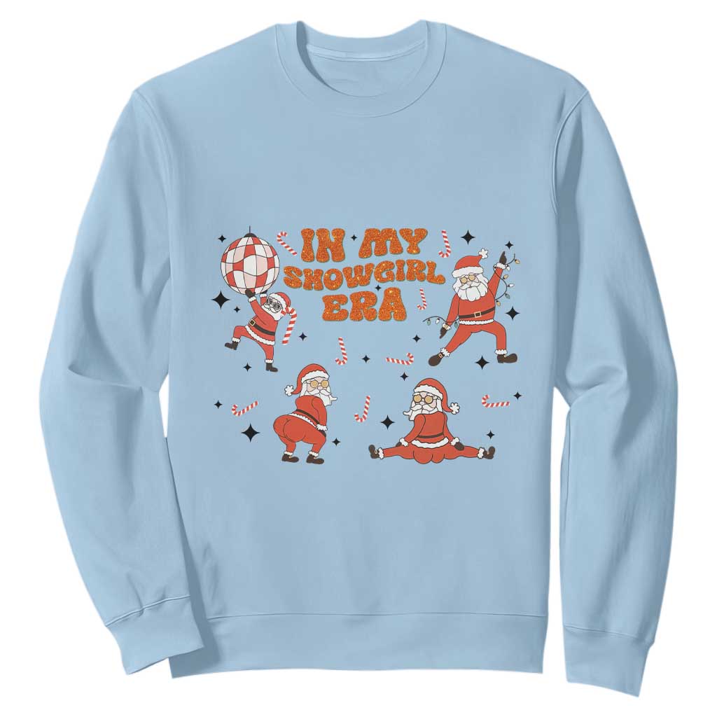 Funny Santa Girl Christmas Sweatshirt TS14 Light Blue Print Your Wear