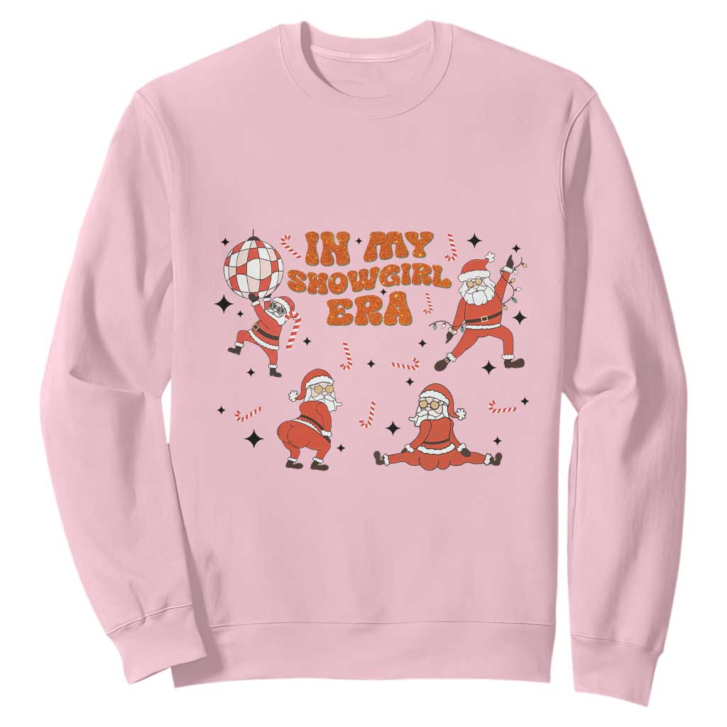 Funny Santa Girl Christmas Sweatshirt TS14 Light Pink Print Your Wear