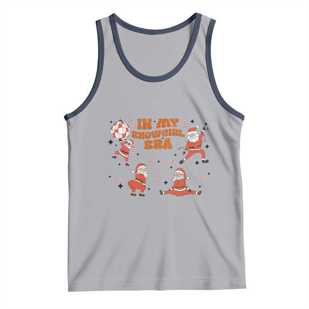 Funny Santa Girl Christmas Tank Top TS14 Athletic Heather Navy Print Your Wear