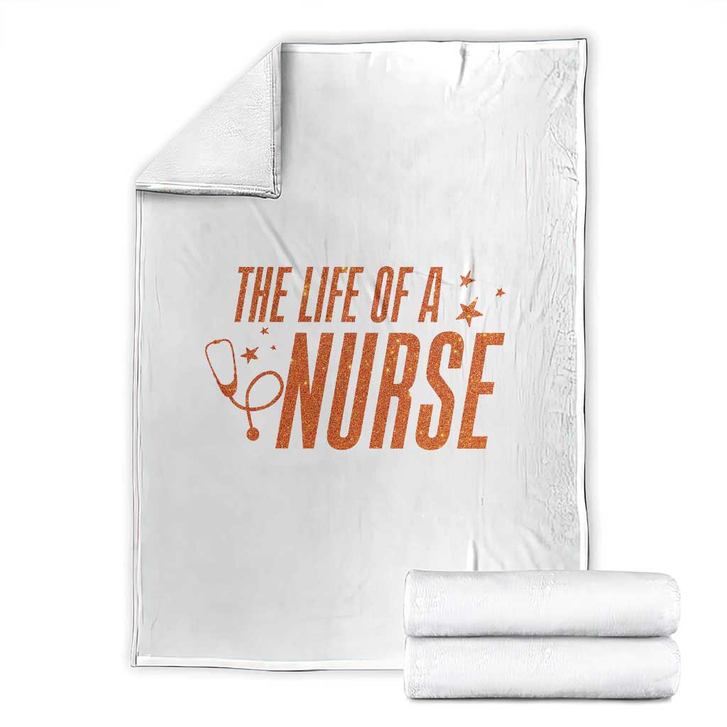 Funny Nurse Christmas Throw Blanket The Life Of A Nurse TS14 White Print Your Wear
