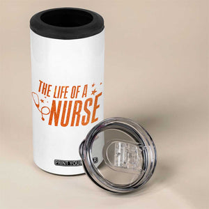 Funny Nurse Christmas 4 in 1 Can Cooler Tumbler The Life Of A Nurse TS14 Print Your Wear