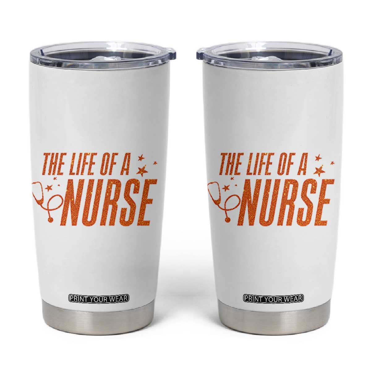 Funny Nurse Christmas Tumbler Cup The Life Of A Nurse TS14 White Print Your Wear