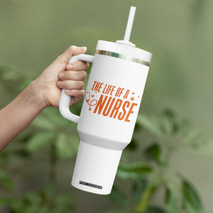 Funny Nurse Christmas Tumbler With Handle The Life Of A Nurse TS14 Print Your Wear