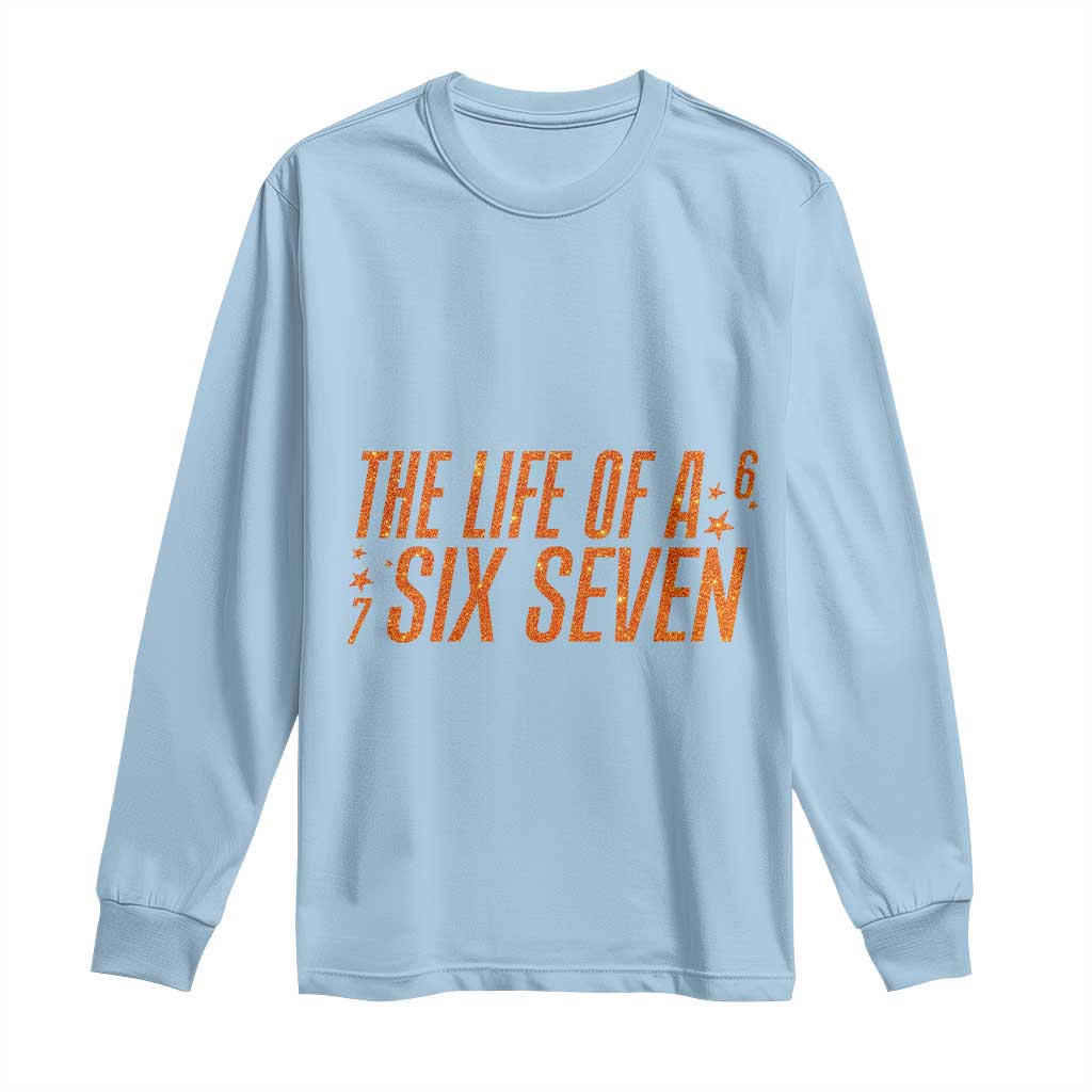 67 Six Seven Meme Long Sleeve Shirt TS14 Light Blue Print Your Wear