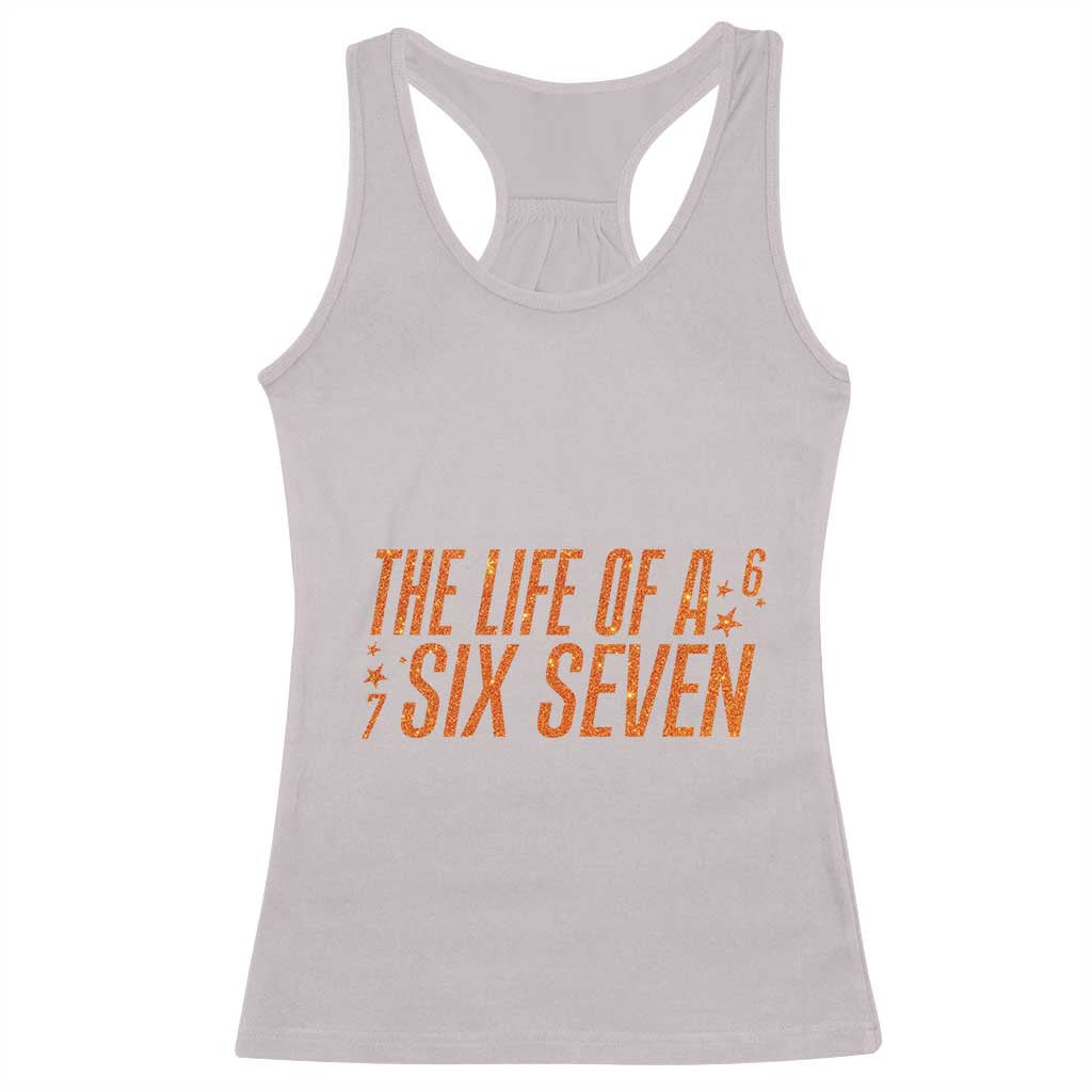 67 Six Seven Meme Racerback Tank Top TS14 Ice Gray Print Your Wear