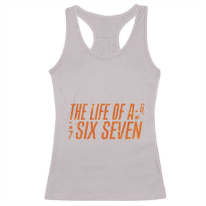 67 Six Seven Meme Racerback Tank Top TS14 Ice Gray Print Your Wear