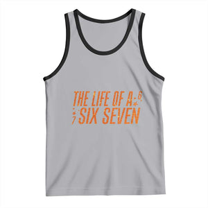 67 Six Seven Meme Tank Top TS14 Athletic Heather Black Print Your Wear