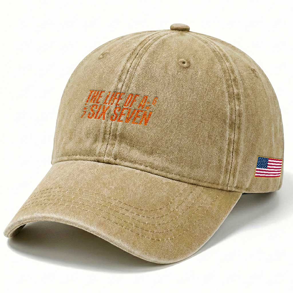 67 Six Seven Meme Washed Cotton Baseball Cap TS14 Print Your Wear