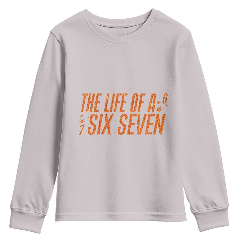 67 Six Seven Meme Youth Sweatshirt TS14 Ice Gray Print Your Wear