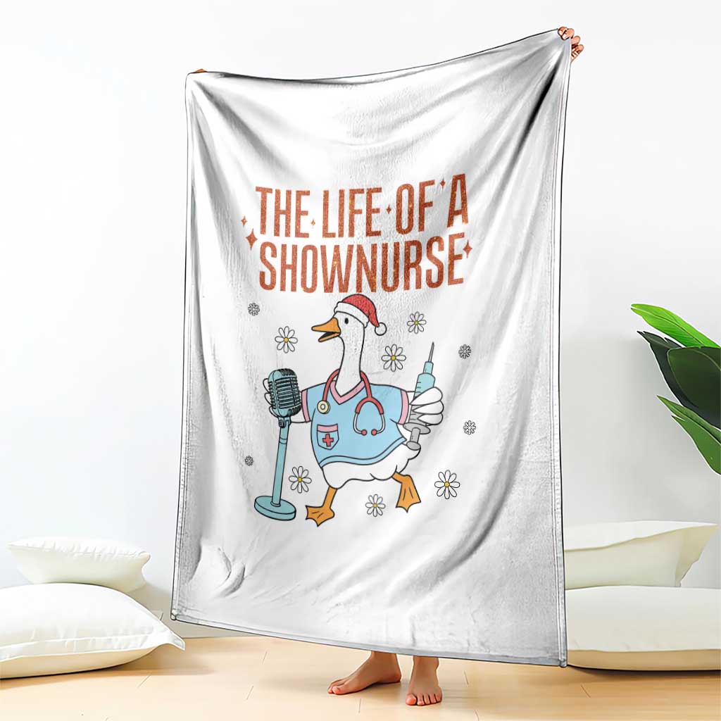 Funny Goose Nurse Christmas Throw Blanket The Life Of A Shownurrse TS14 Print Your Wear