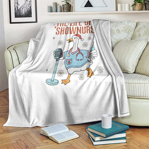 Funny Goose Nurse Christmas Throw Blanket The Life Of A Shownurrse TS14 Print Your Wear