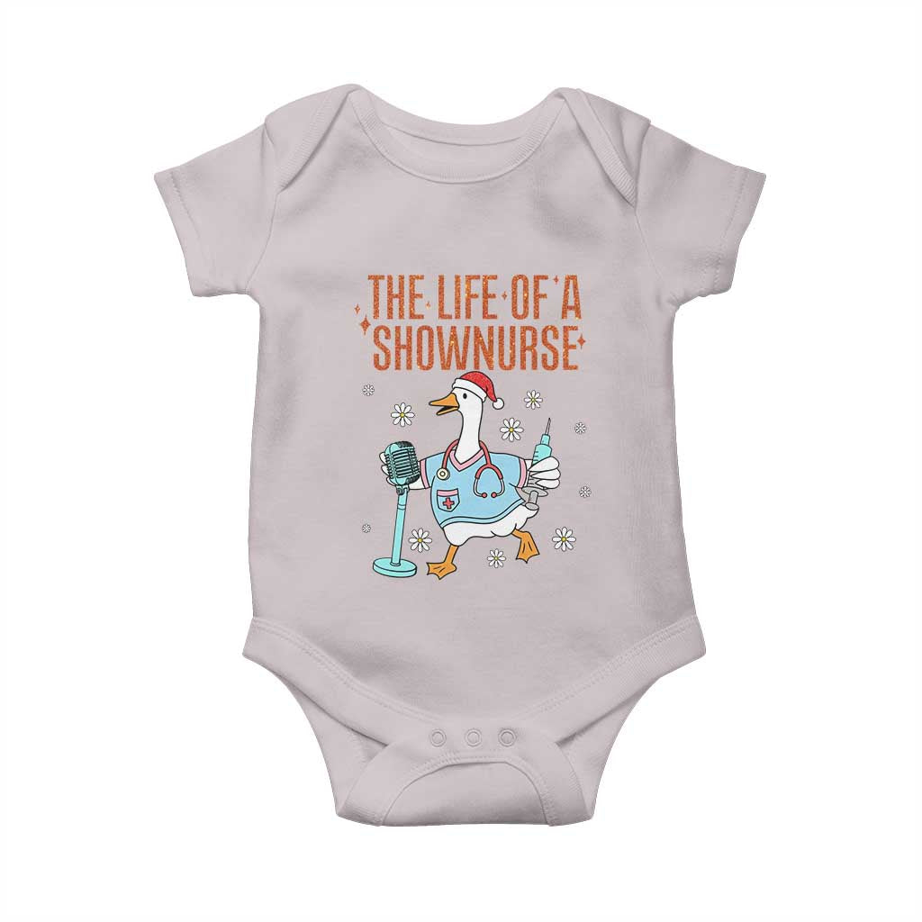 Funny Goose Nurse Christmas Baby Onesie The Life Of A Shownurrse TS14 Ice Gray Print Your Wear