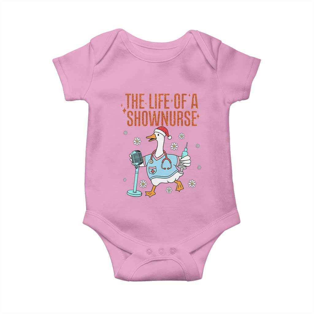 Funny Goose Nurse Christmas Baby Onesie The Life Of A Shownurrse TS14 Light Pink Print Your Wear