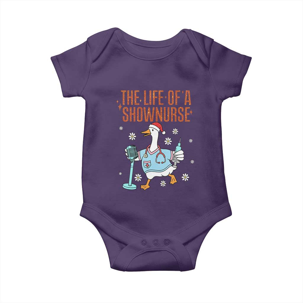 Funny Goose Nurse Christmas Baby Onesie The Life Of A Shownurrse TS14 Purple Print Your Wear