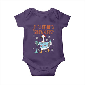 Funny Goose Nurse Christmas Baby Onesie The Life Of A Shownurrse TS14 Purple Print Your Wear