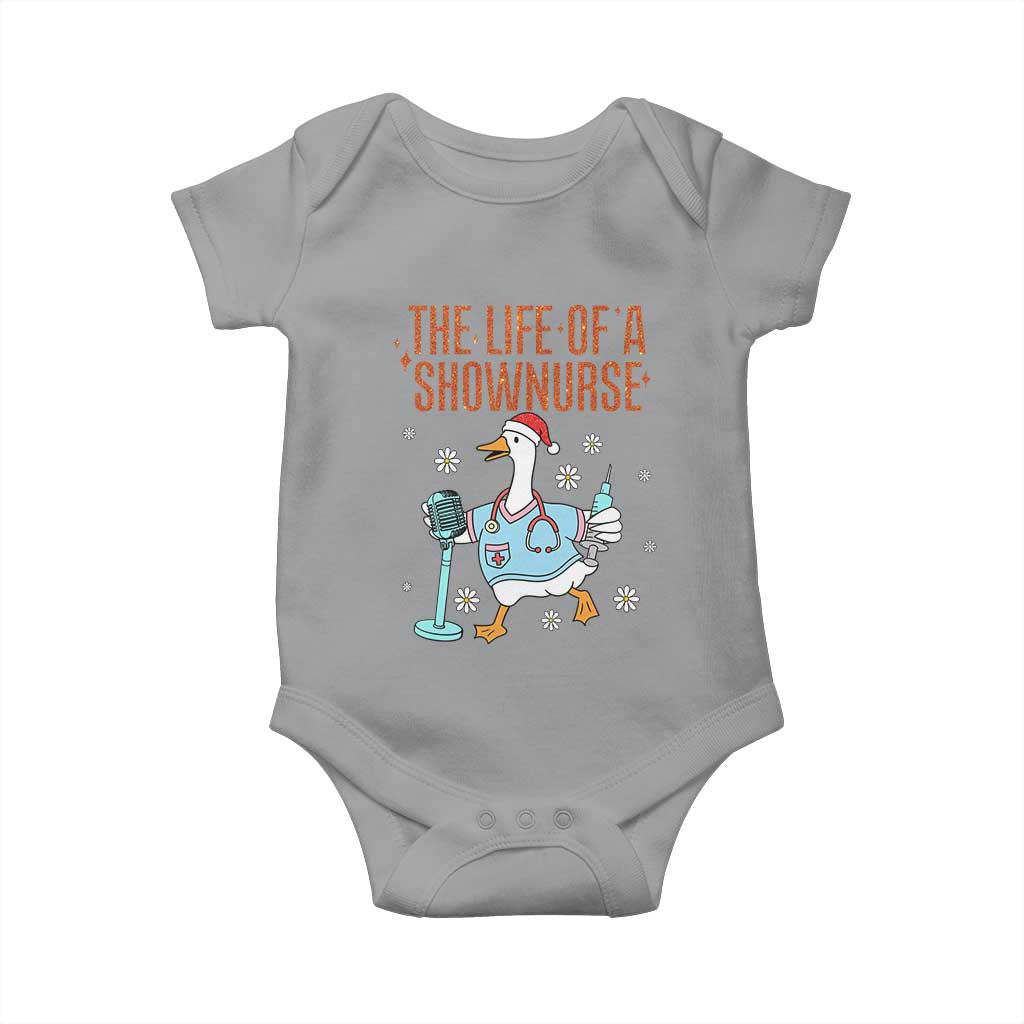 Funny Goose Nurse Christmas Baby Onesie The Life Of A Shownurrse TS14 Sport Gray Print Your Wear