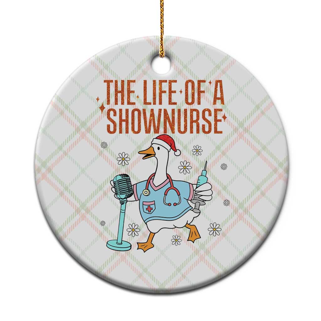 Funny Goose Nurse Christmas Ceramic Ornament The Life Of A Shownurrse TS14 1pc Christmas Plaid Print Your Wear