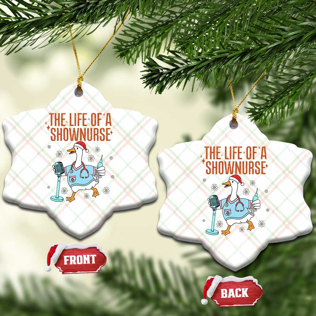 Funny Goose Nurse Christmas Ceramic Ornament The Life Of A Shownurrse TS14 Print Your Wear