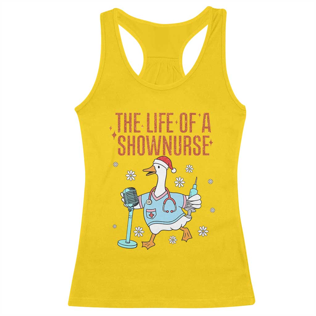 Funny Goose Nurse Christmas Racerback Tank Top The Life Of A Shownurrse TS14 Daisy Print Your Wear