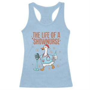 Funny Goose Nurse Christmas Racerback Tank Top The Life Of A Shownurrse TS14 Light Blue Print Your Wear