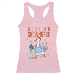 Funny Goose Nurse Christmas Racerback Tank Top The Life Of A Shownurrse TS14 Light Pink Print Your Wear