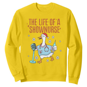 Funny Goose Nurse Christmas Sweatshirt The Life Of A Shownurrse TS14 Daisy Print Your Wear