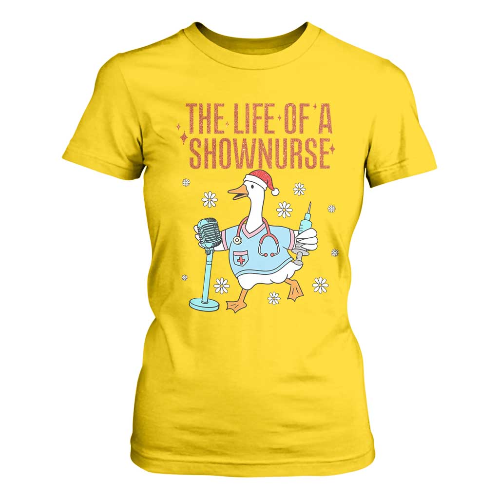 Funny Goose Nurse Christmas T Shirt For Women The Life Of A Shownurrse TS14 Daisy Print Your Wear