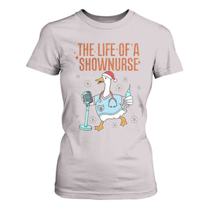 Funny Goose Nurse Christmas T Shirt For Women The Life Of A Shownurrse TS14 Ice Gray Print Your Wear