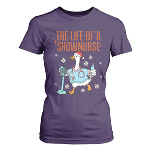 Funny Goose Nurse Christmas T Shirt For Women The Life Of A Shownurrse TS14 Purple Print Your Wear