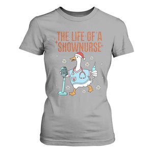 Funny Goose Nurse Christmas T Shirt For Women The Life Of A Shownurrse TS14 Sport Gray Print Your Wear