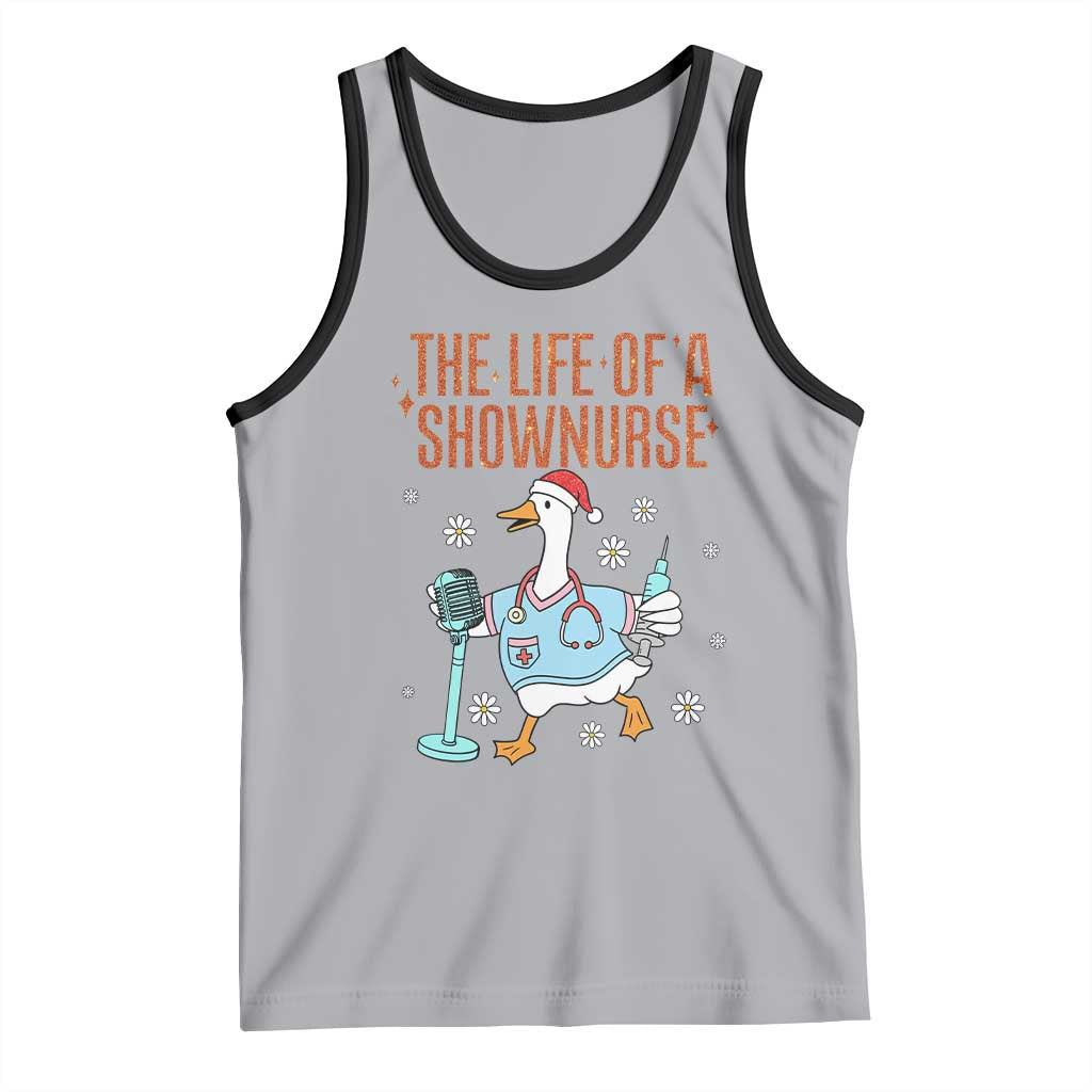 Funny Goose Nurse Christmas Tank Top The Life Of A Shownurrse TS14 Athletic Heather Black Print Your Wear