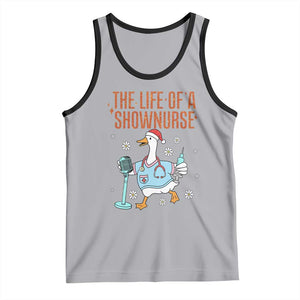 Funny Goose Nurse Christmas Tank Top The Life Of A Shownurrse TS14 Athletic Heather Black Print Your Wear