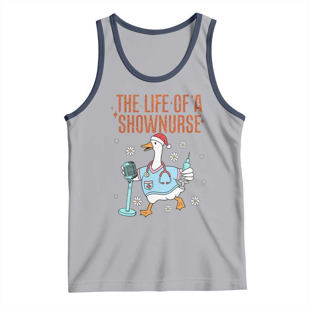 Funny Goose Nurse Christmas Tank Top The Life Of A Shownurrse TS14 Athletic Heather Navy Print Your Wear