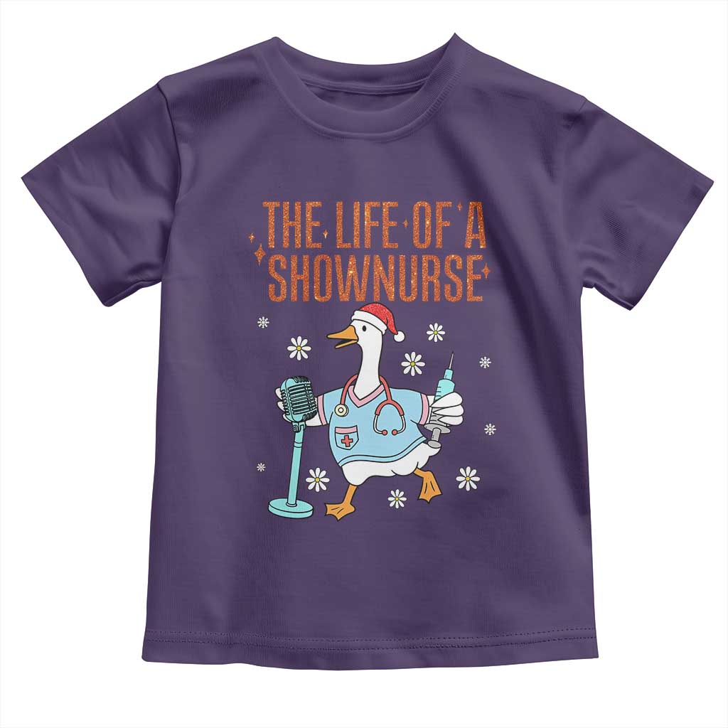 Funny Goose Nurse Christmas Toddler T Shirt The Life Of A Shownurrse TS14 Purple Print Your Wear