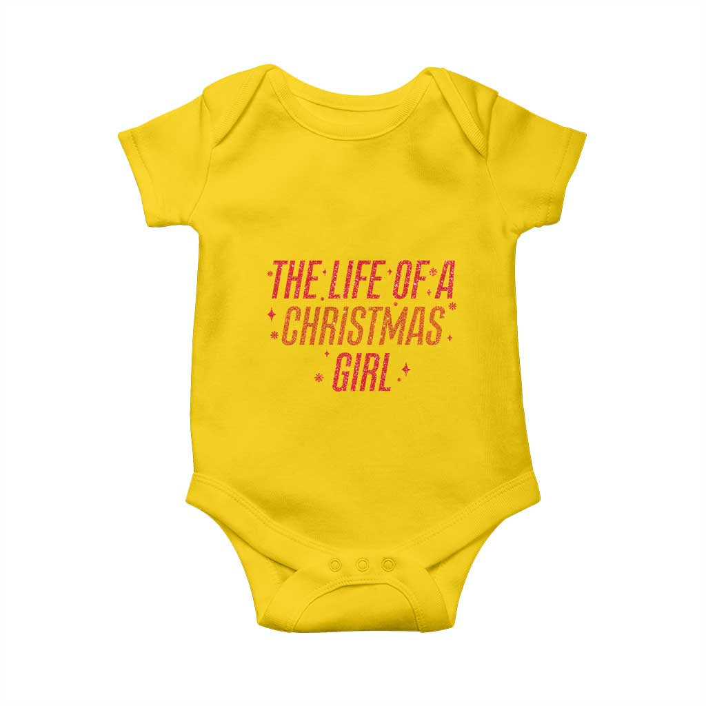 The Life Of A Christmas Girl Baby Onesie TS14 Daisy Print Your Wear