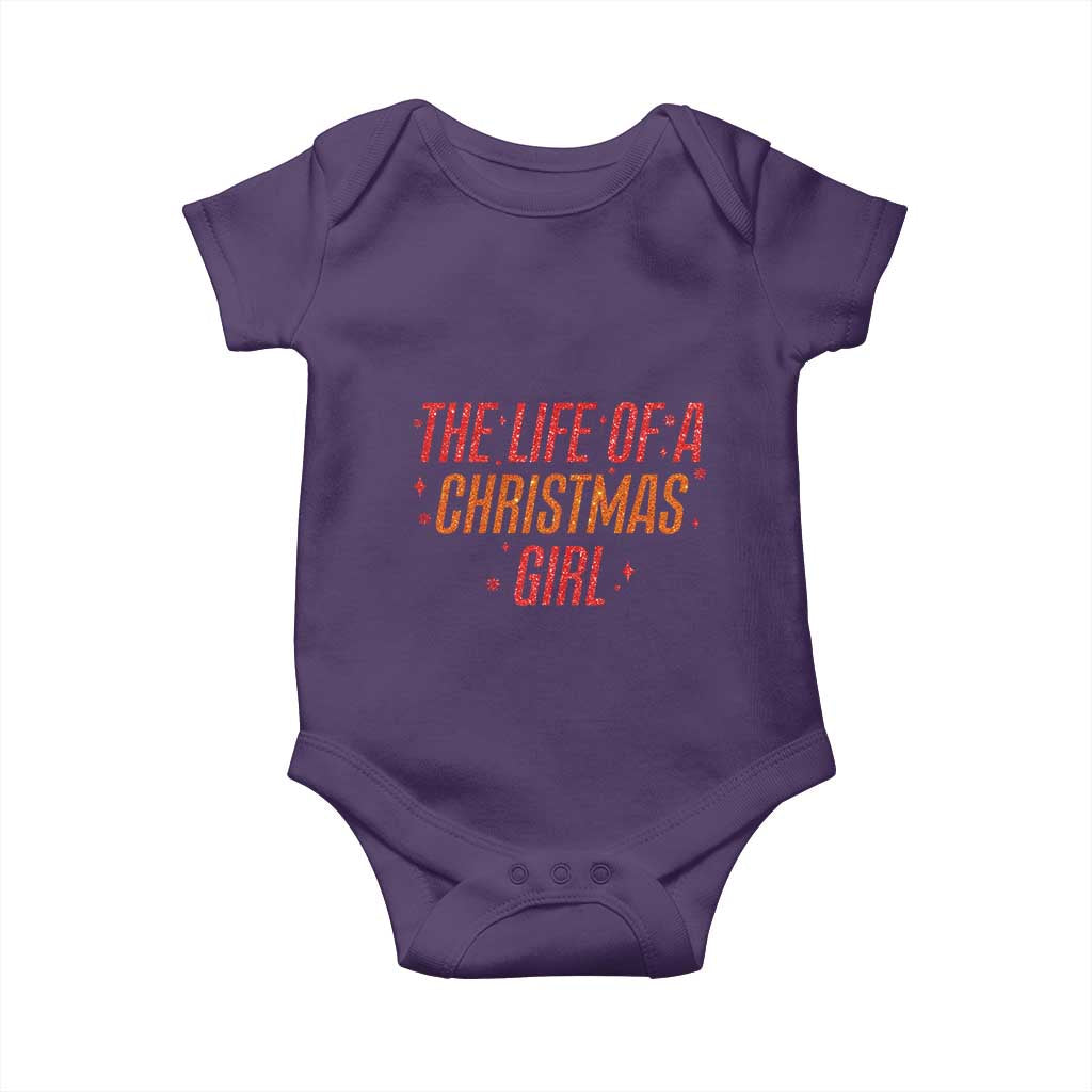 The Life Of A Christmas Girl Baby Onesie TS14 Purple Print Your Wear