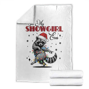 Funny Raccoon Christmas Throw Blanket In My Costume Era Xmas TS14 White Print Your Wear