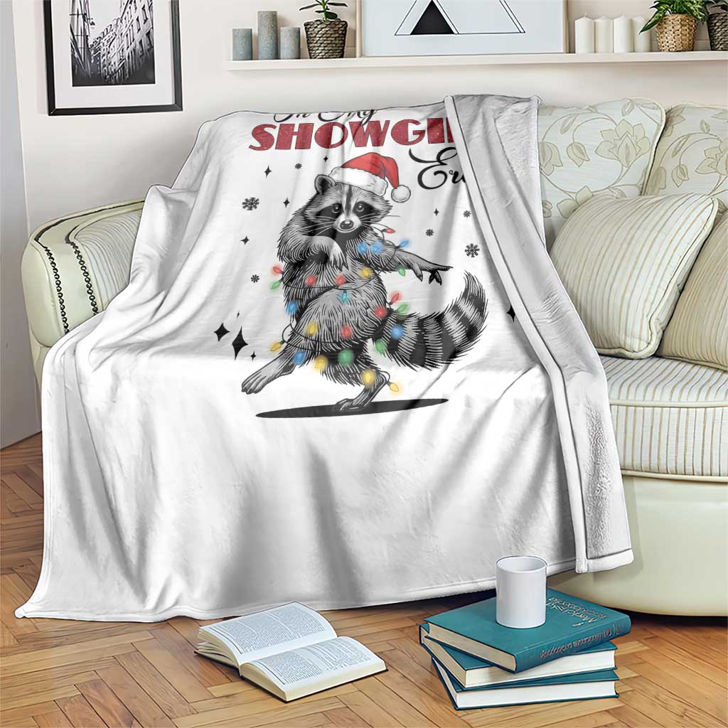 Funny Raccoon Christmas Throw Blanket In My Costume Era Xmas TS14 Print Your Wear