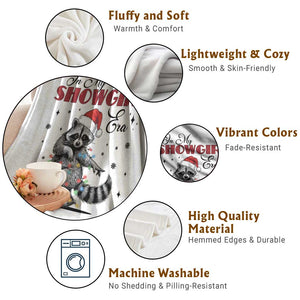 Funny Raccoon Christmas Throw Blanket In My Costume Era Xmas TS14 Print Your Wear