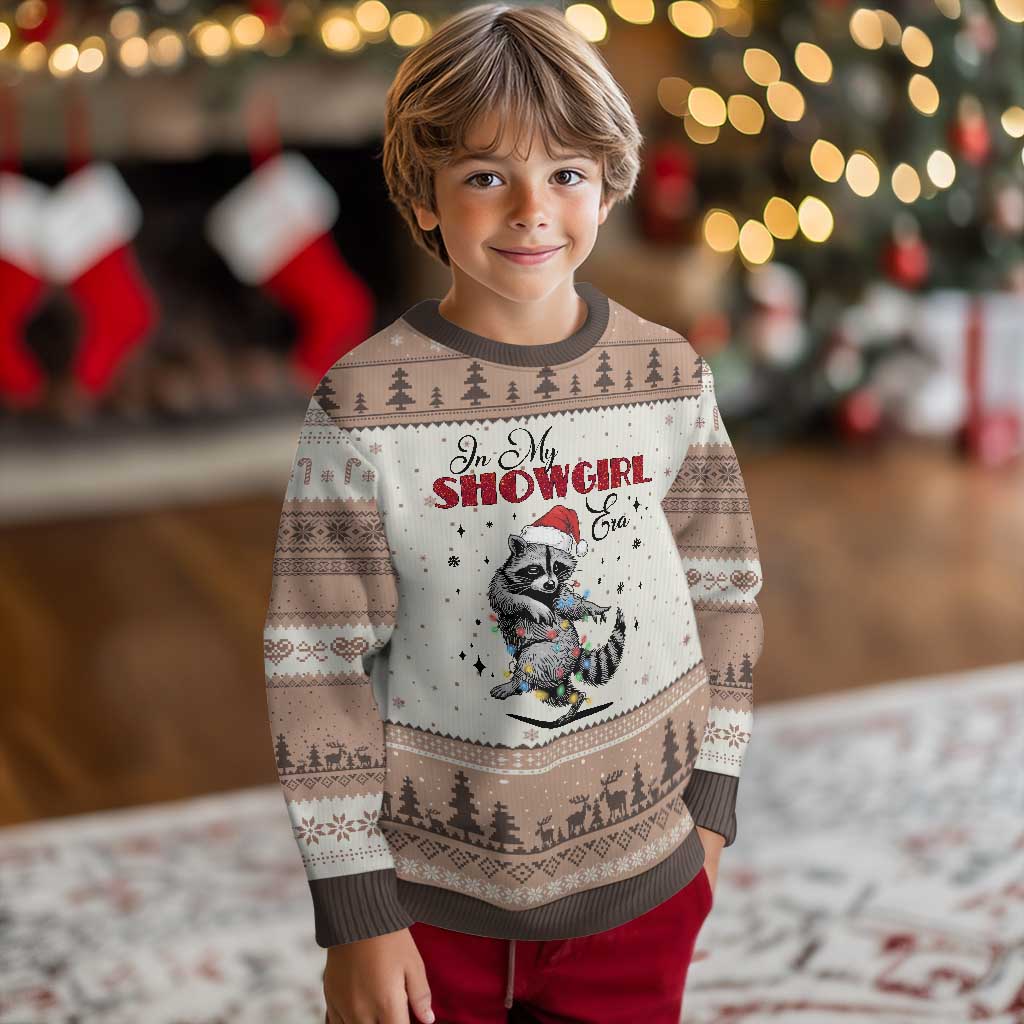 Funny Raccoon Xmas Ugly Christmas Sweater In My Costume Era Xmas TS14 Mocha Mousse Print Your Wear