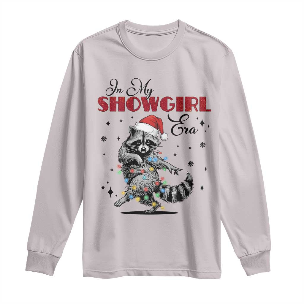 Funny Raccoon Christmas Long Sleeve Shirt In My Costume Era Xmas TS14 Ice Gray Print Your Wear