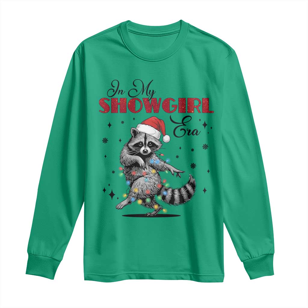 Funny Raccoon Christmas Long Sleeve Shirt In My Costume Era Xmas TS14 Irish Green Print Your Wear